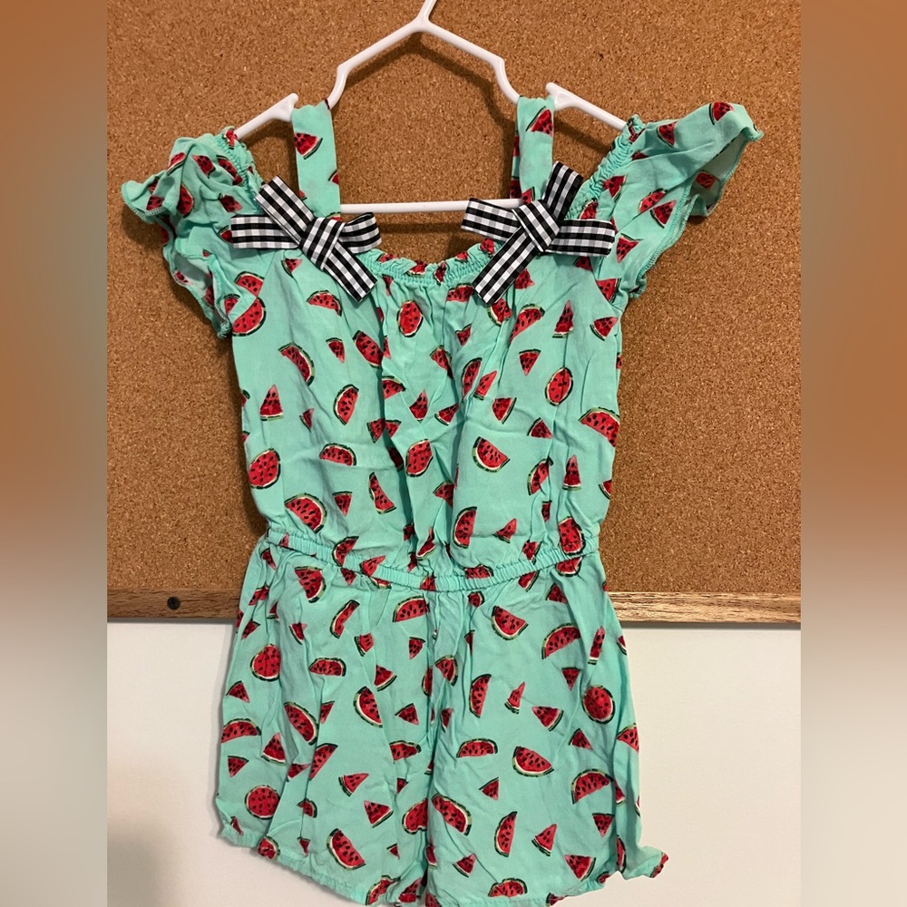 Jenna & Jessie watermelon romper